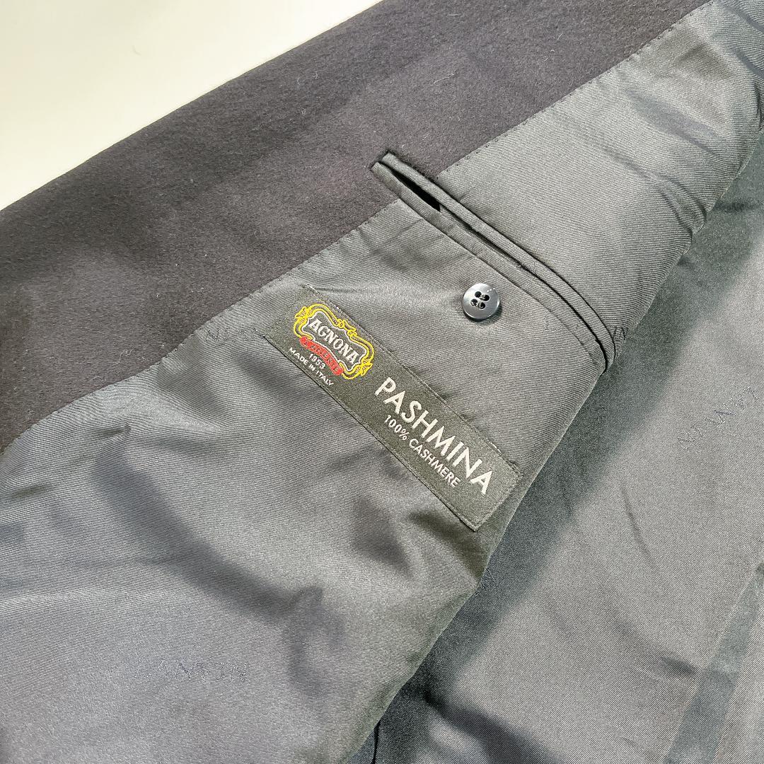 ランバンクラシック カシミヤ ダブル テーラードジャケット ST50-56 紺