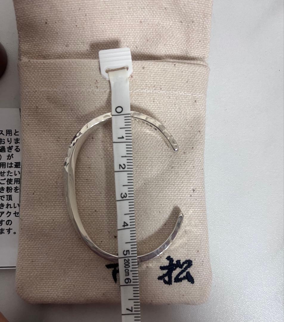 市松 シルバー バングル 女性向け