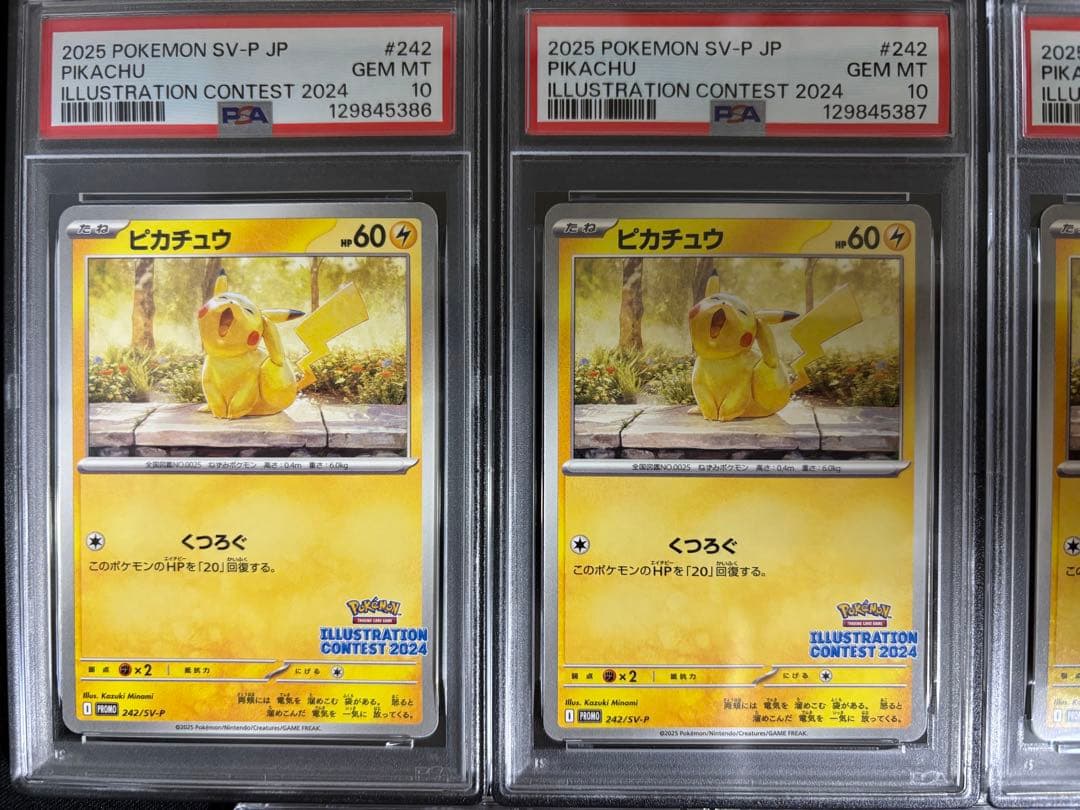ピカチュウ イラストコンテスト プロモ psa10 7連番