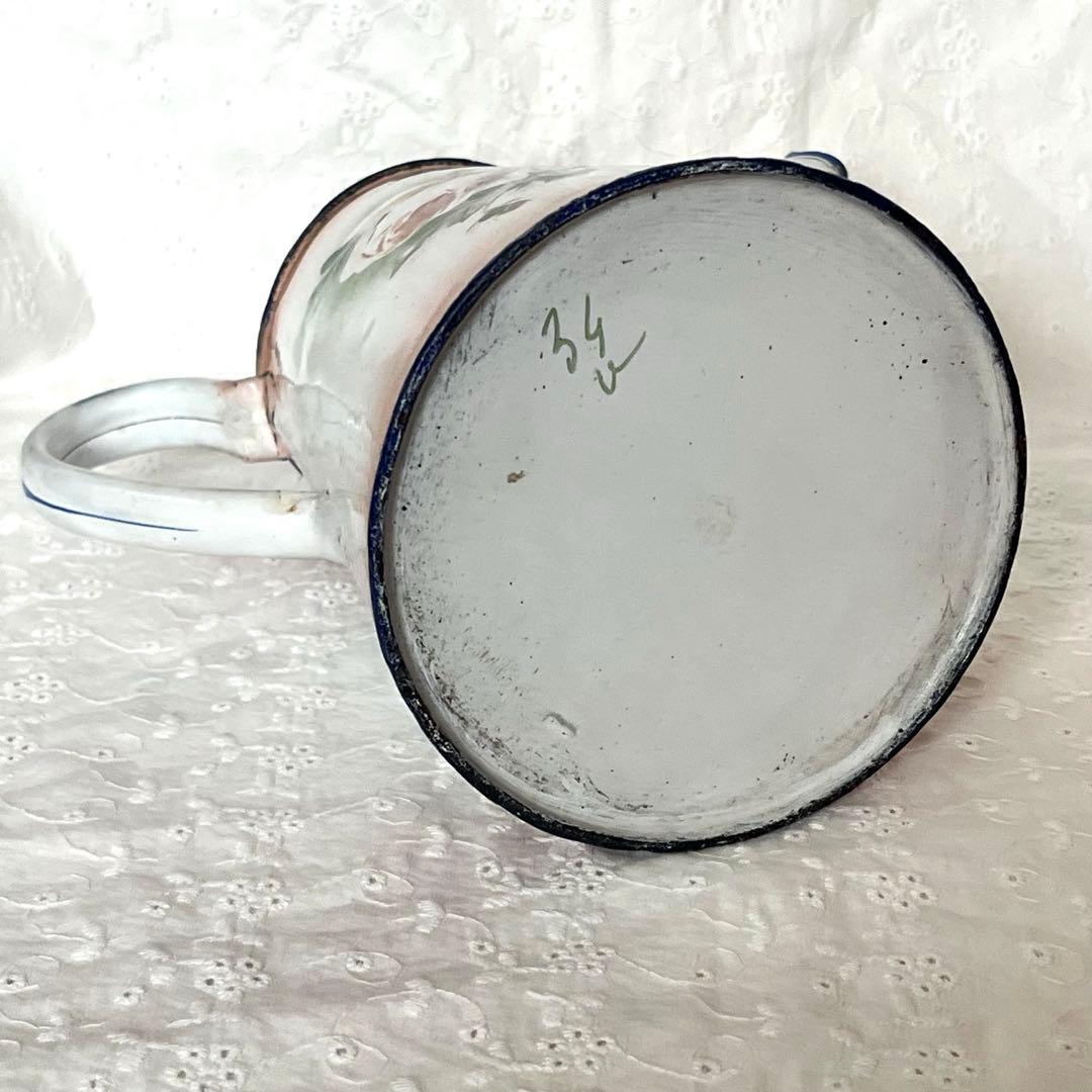 希少＊フランスアンティーク＊薔薇＊Japy＊コーヒーポット＊ピンク＊蓋無し