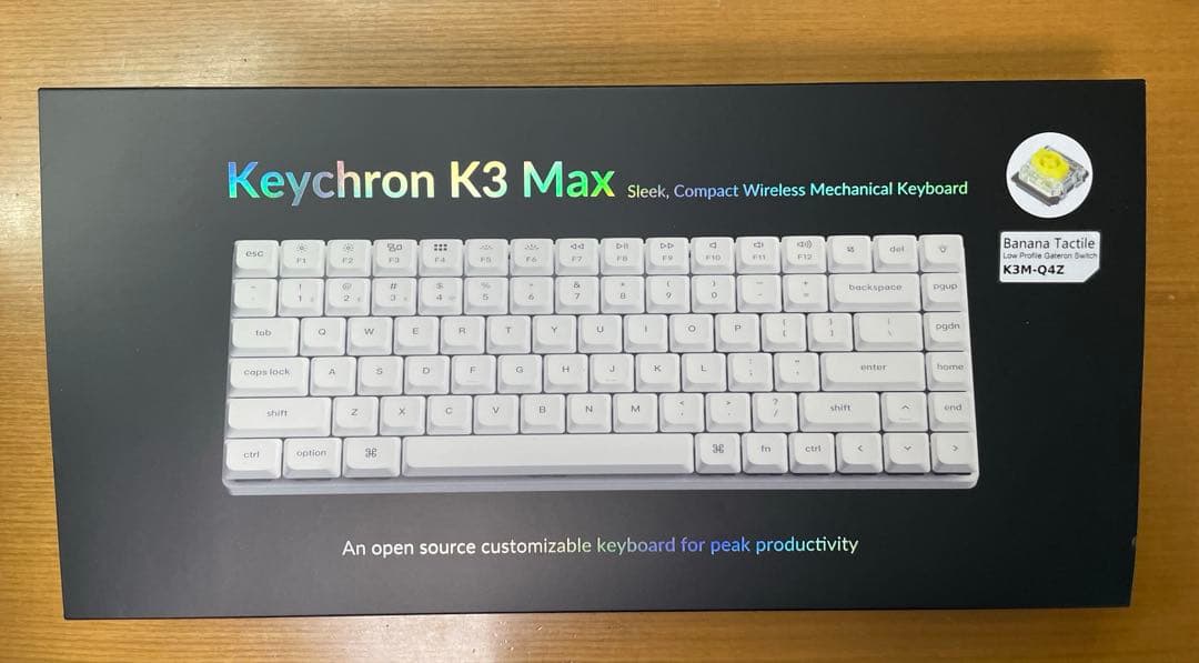Keychron K3 Max RGBバナナ軸、キースイッチ、キーキャップ