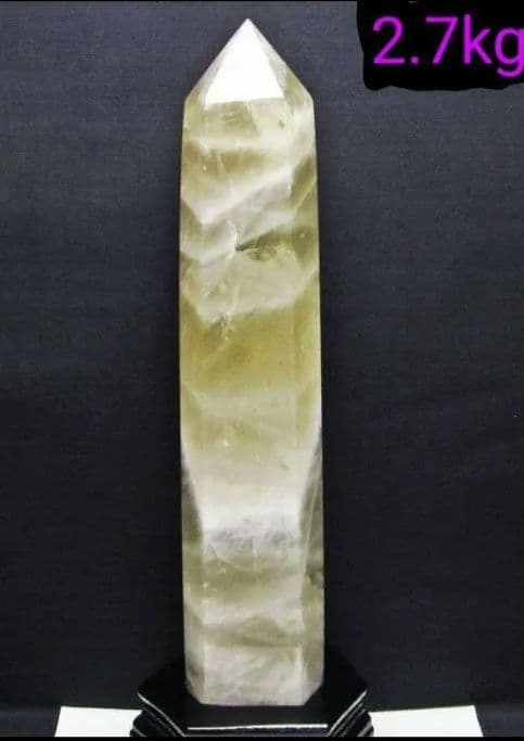 まいける様【超特価！超巨大！極品 虹入り レインボー シトリン 六角柱 ポイント