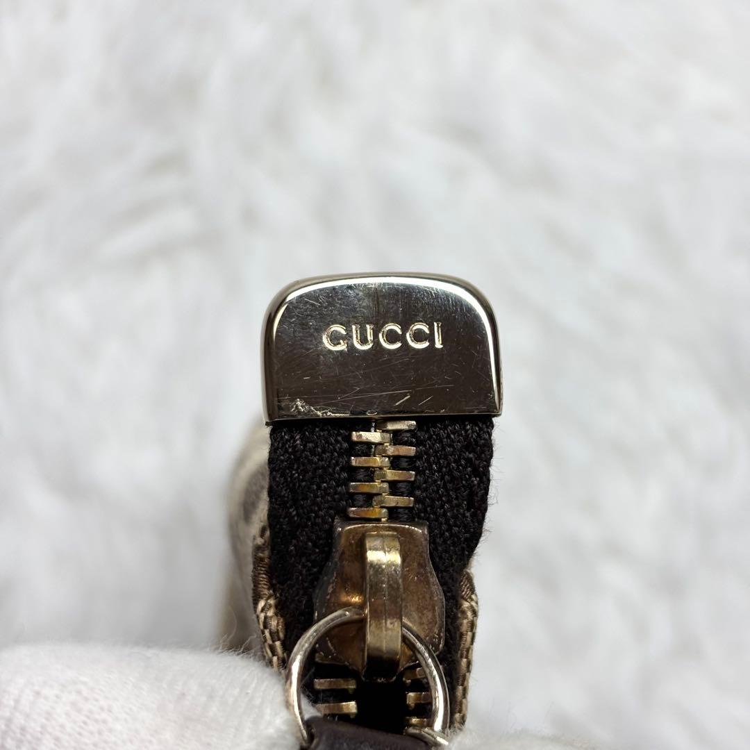 ✨箱あり✨ グッチ GGキャンバス フレンチブル ポーチ ストラップ ベージュ