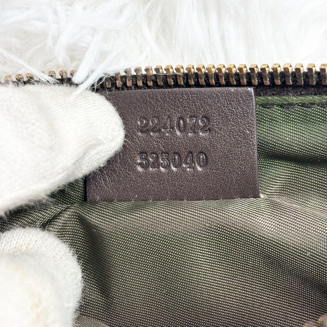 ✨箱あり✨ グッチ GGキャンバス フレンチブル ポーチ ストラップ ベージュ