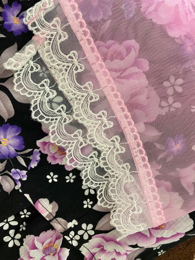 Y2K 大人用 浴衣ドレス 帯2点セット 姫ギャル 平成GAL