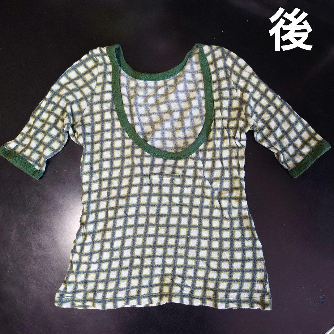 ジャンポール・ゴルチエ　チェック柄半袖Tシャツカットソー