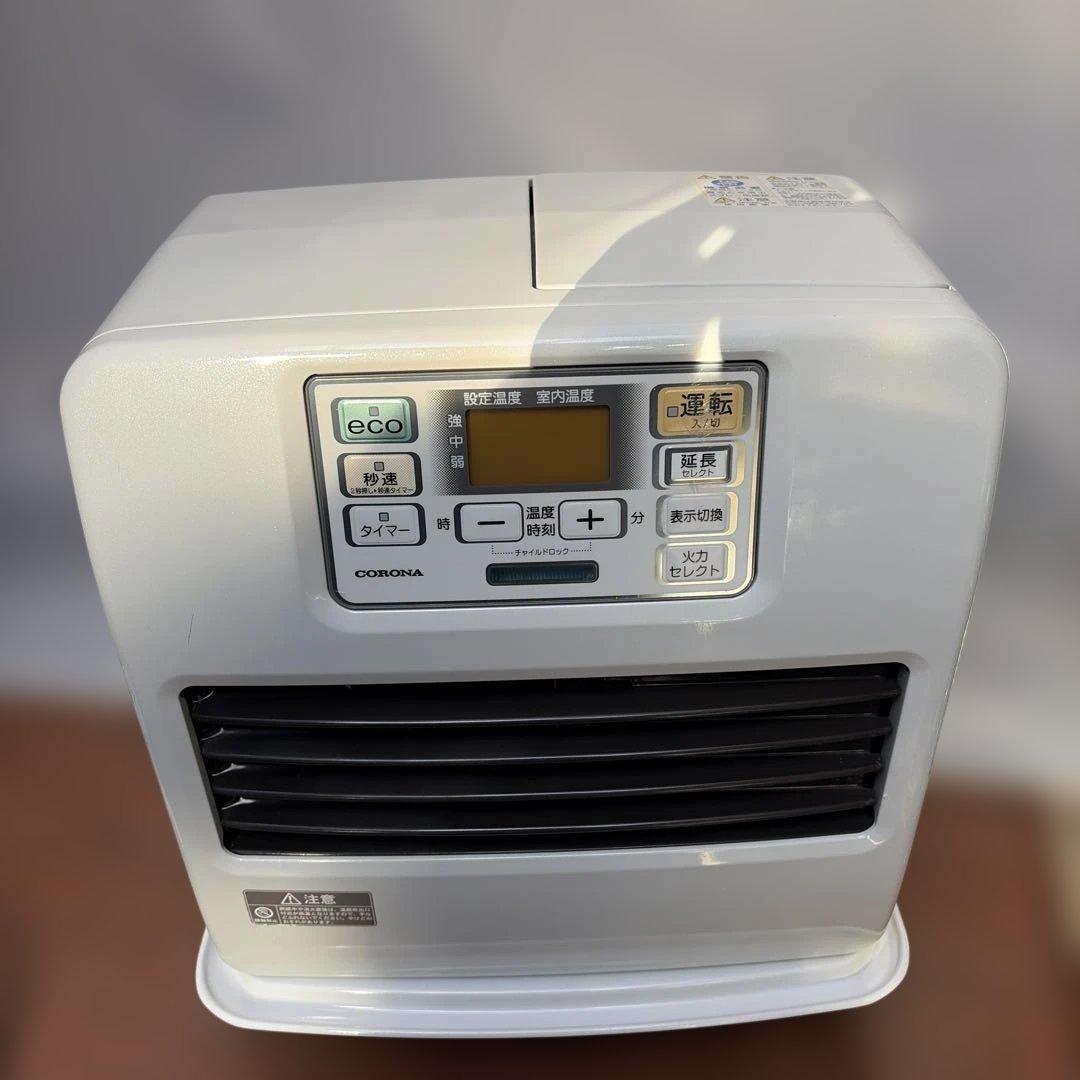 CORONA 石油ファンヒーター ホワイト 21年製ストーブ 管理番号990 ￼