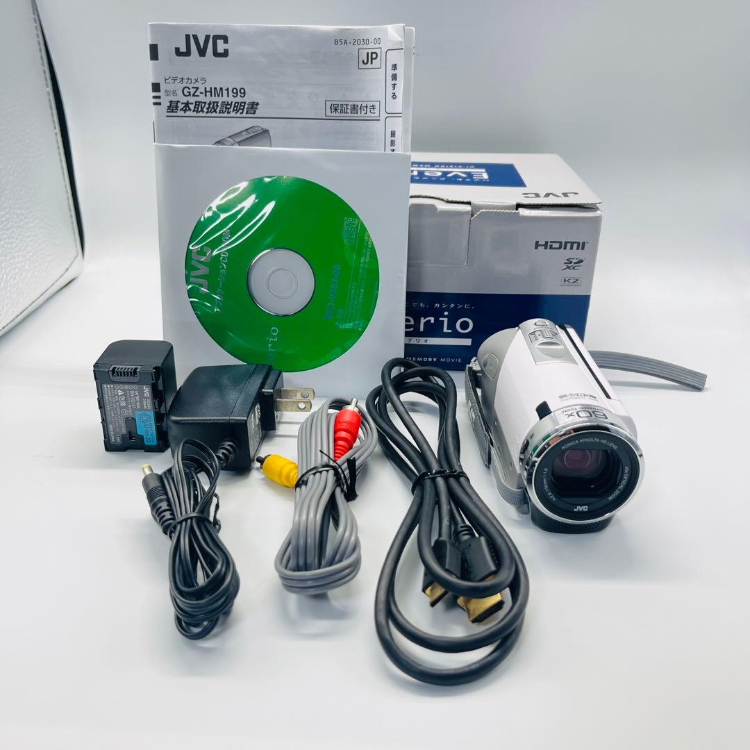 極美品　GZ-HM199-W JVC ビデオカメラ　ほぼ未使用品