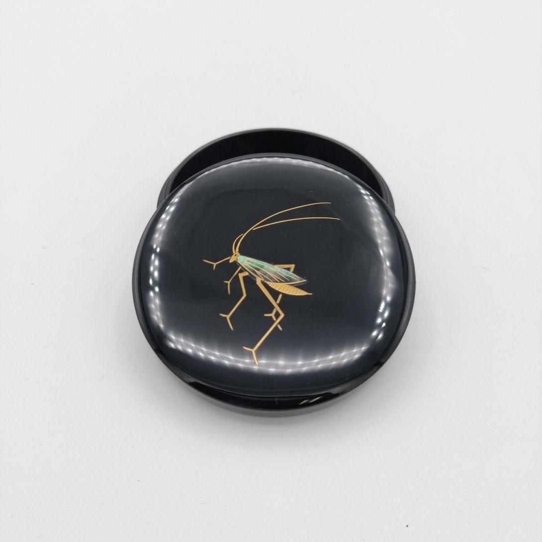 【セール】香合 虫蒔絵 房外 木箱　茶道具 古物