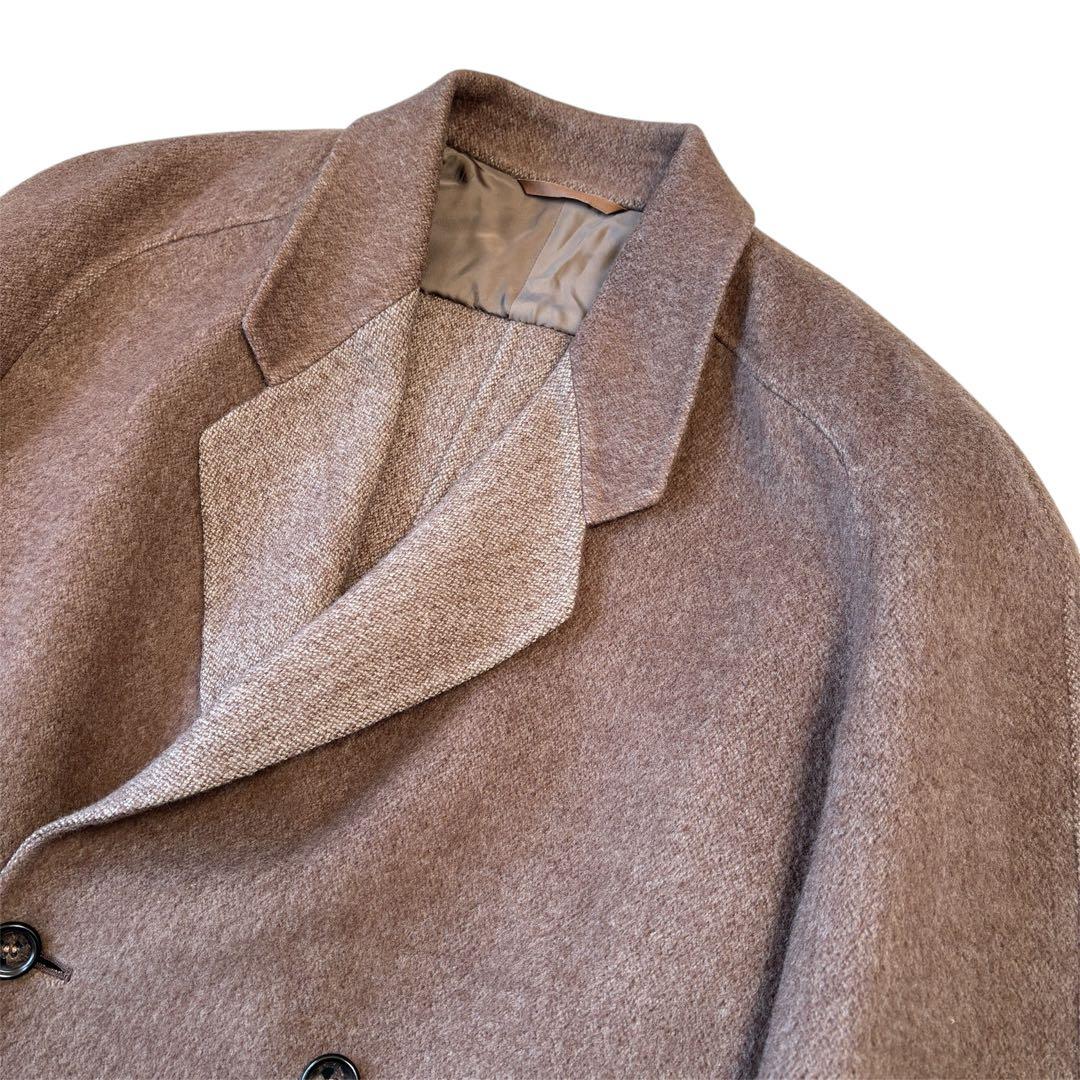 極美品 クリスチャンディオール ダブル ウールコート ブラウン 実質Lサイズ位