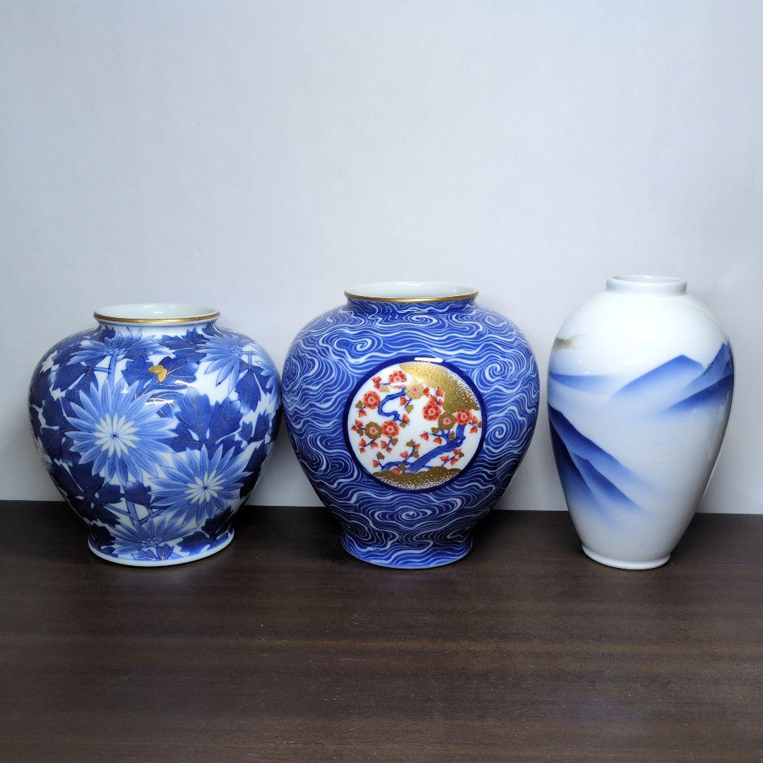g*7様 オールド香蘭社 花瓶 3点セット