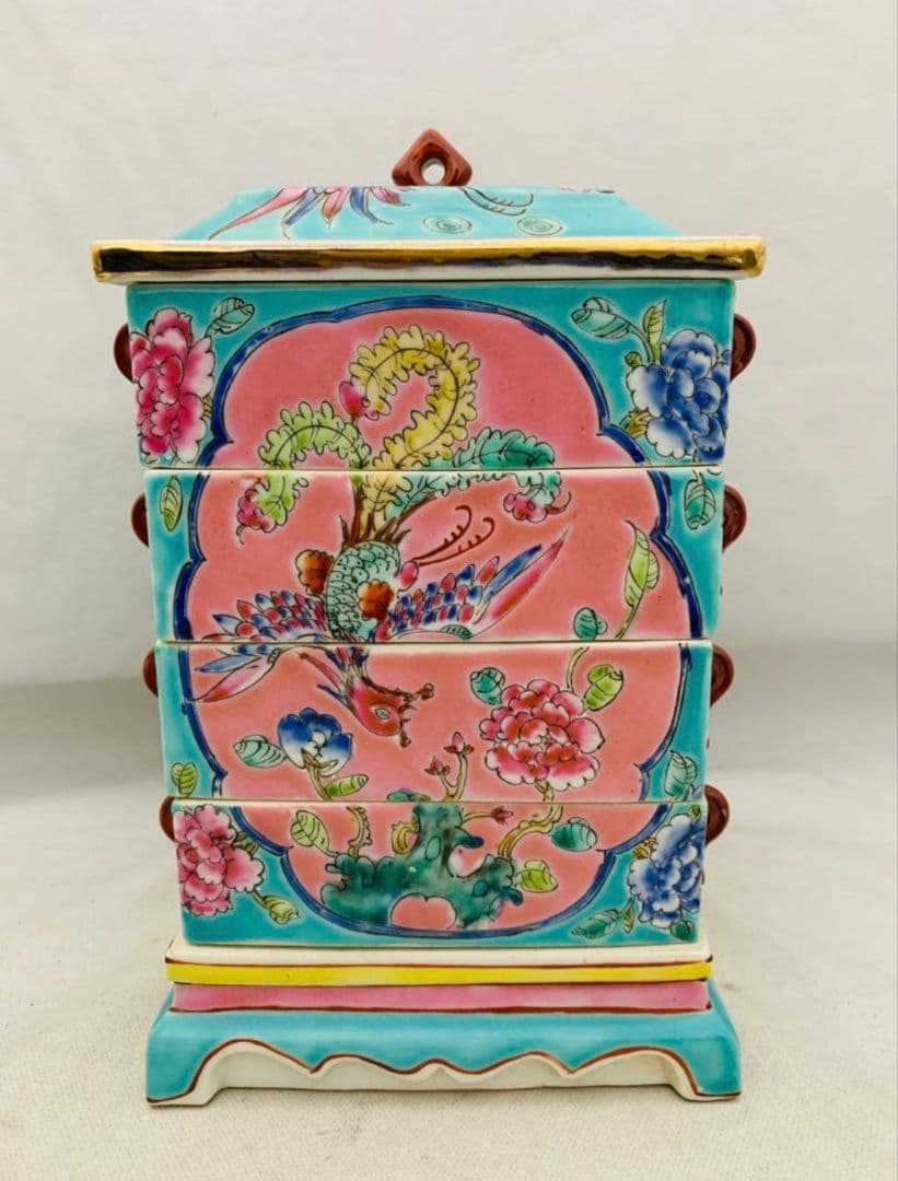 プラナカン　許順昌造　重箱　蓋物