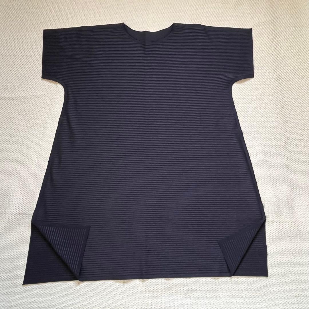 PLEATSPLEASE イッセイミヤケ　ロングチュニック　ブラック　フリー