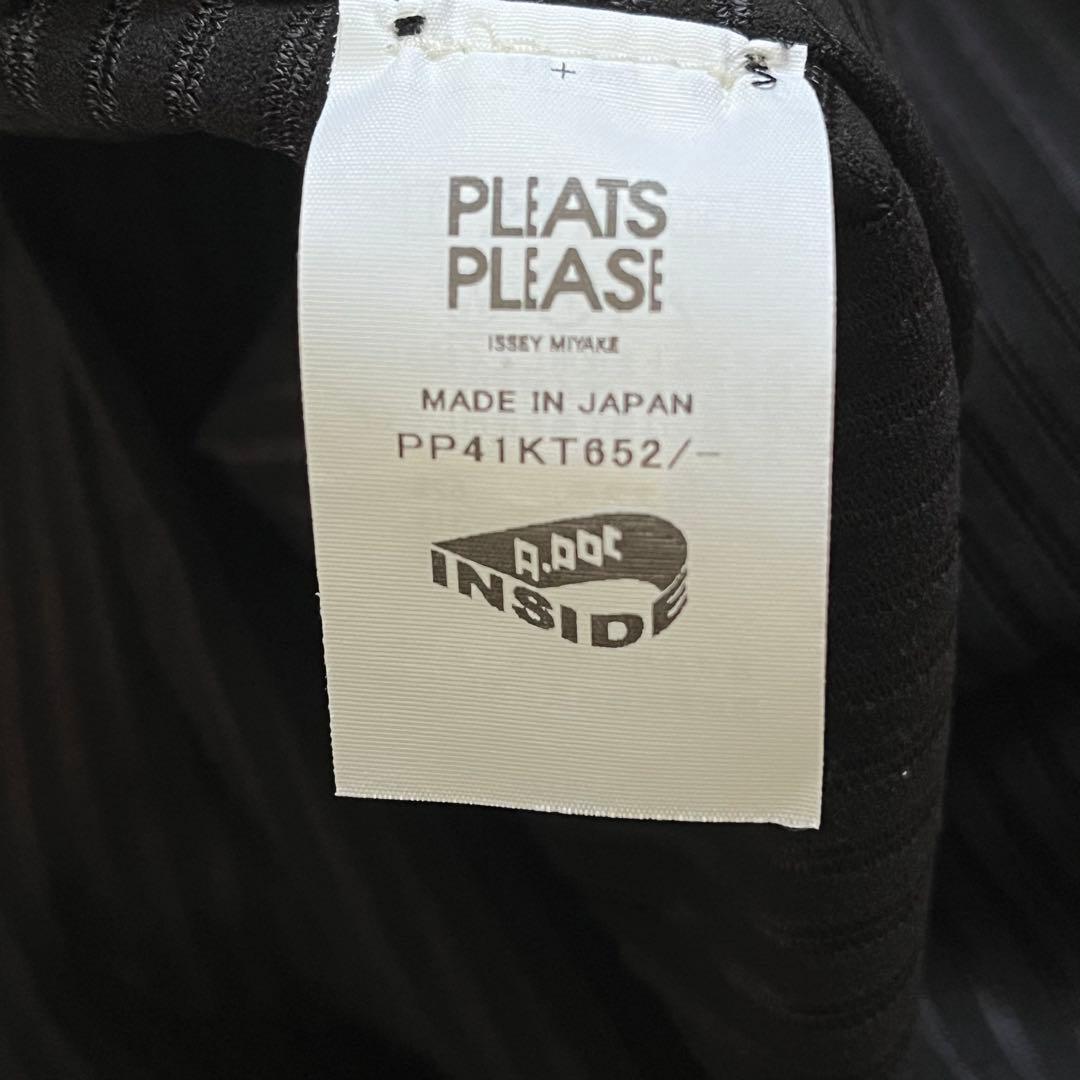 PLEATSPLEASE イッセイミヤケ　ロングチュニック　ブラック　フリー