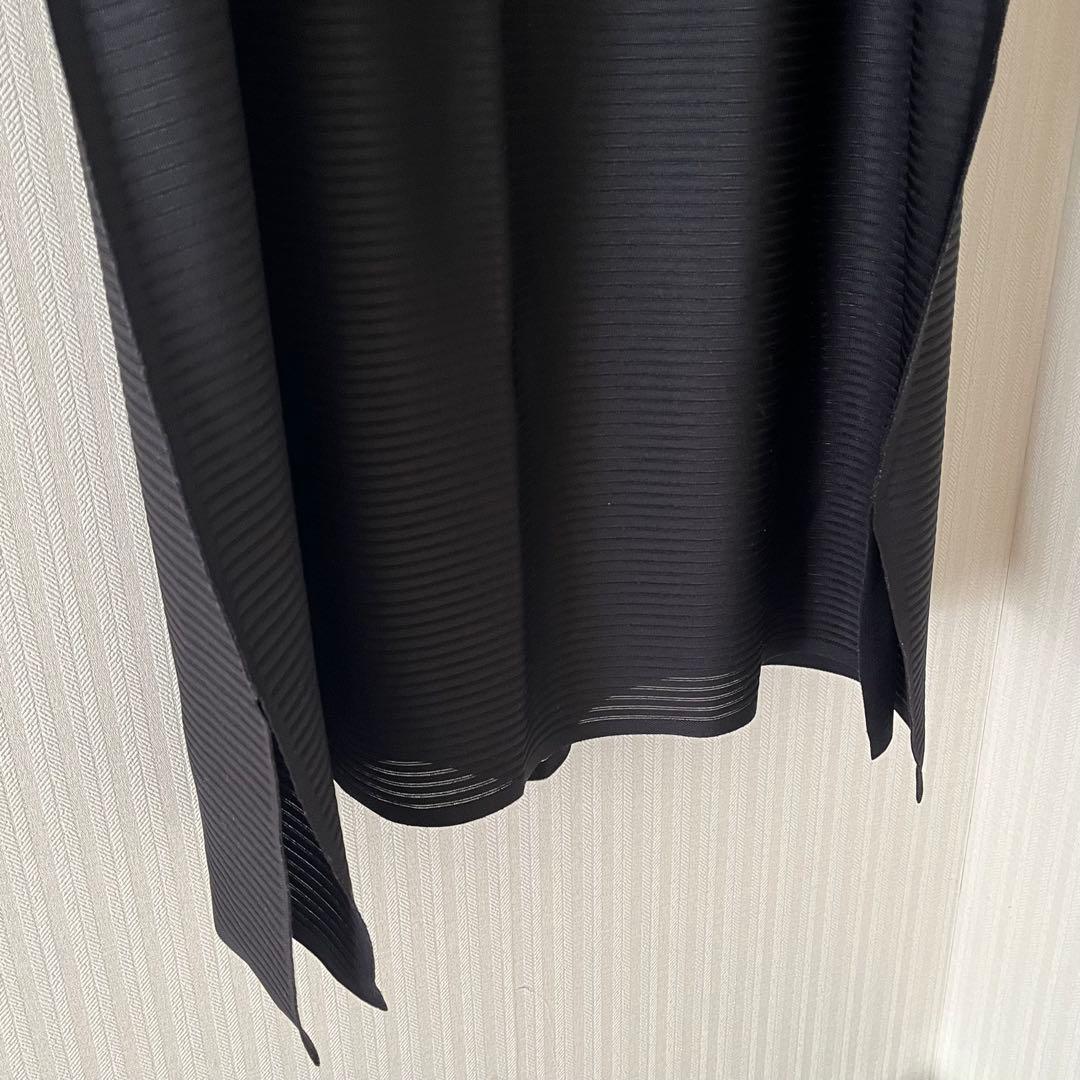 PLEATSPLEASE イッセイミヤケ　ロングチュニック　ブラック　フリー