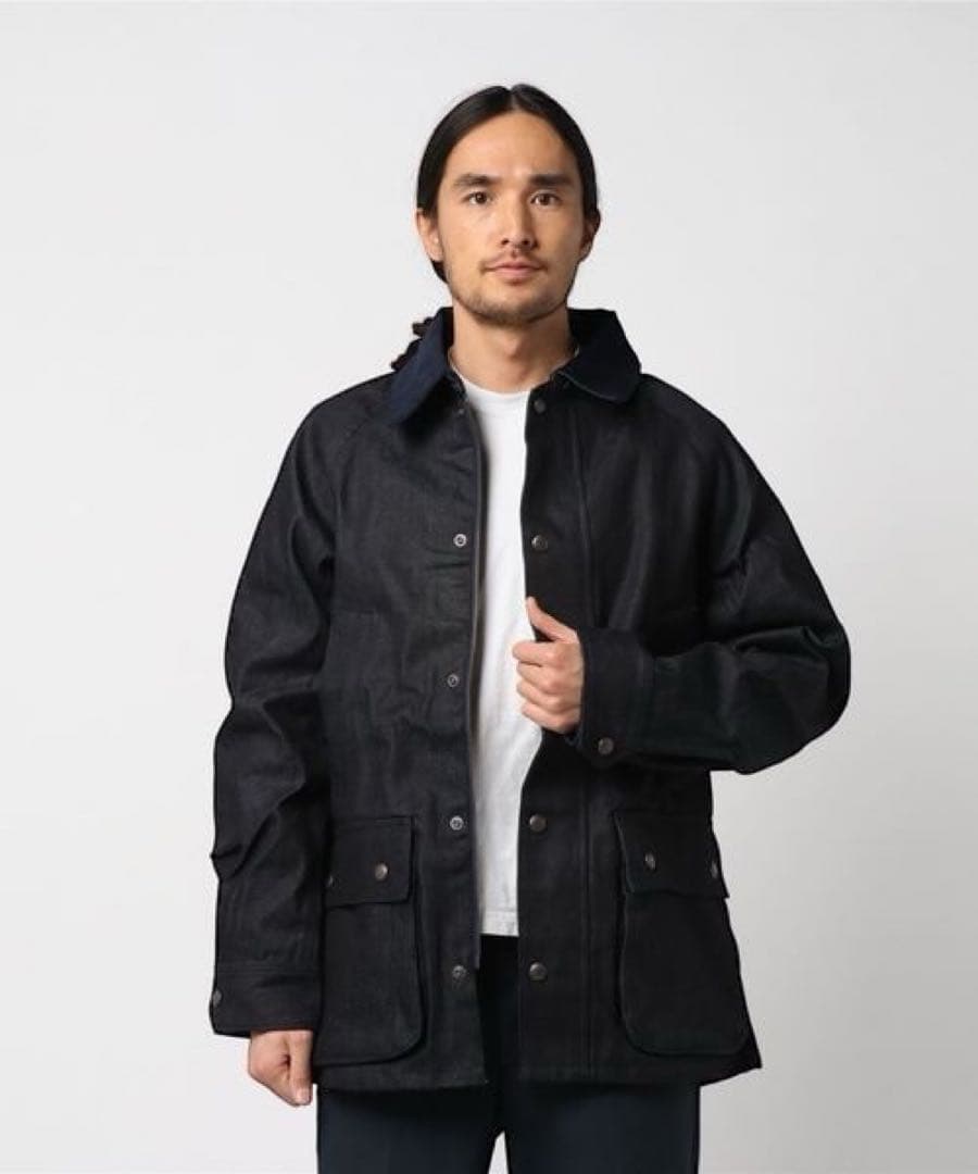 BRITISH GREEN 日本製 岡山デニムハンティングジャケット インディゴ