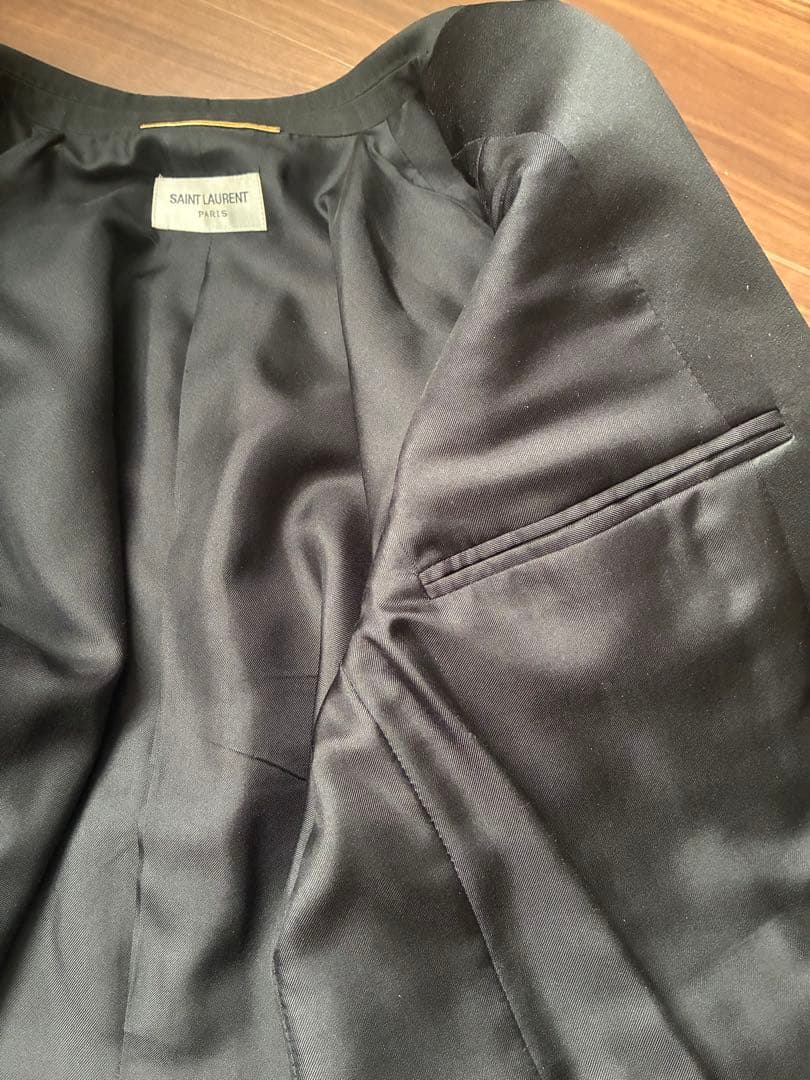 サンローランパリ スモーキングジャケット ブラック F36