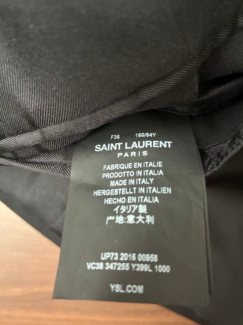サンローランパリ スモーキングジャケット ブラック F36