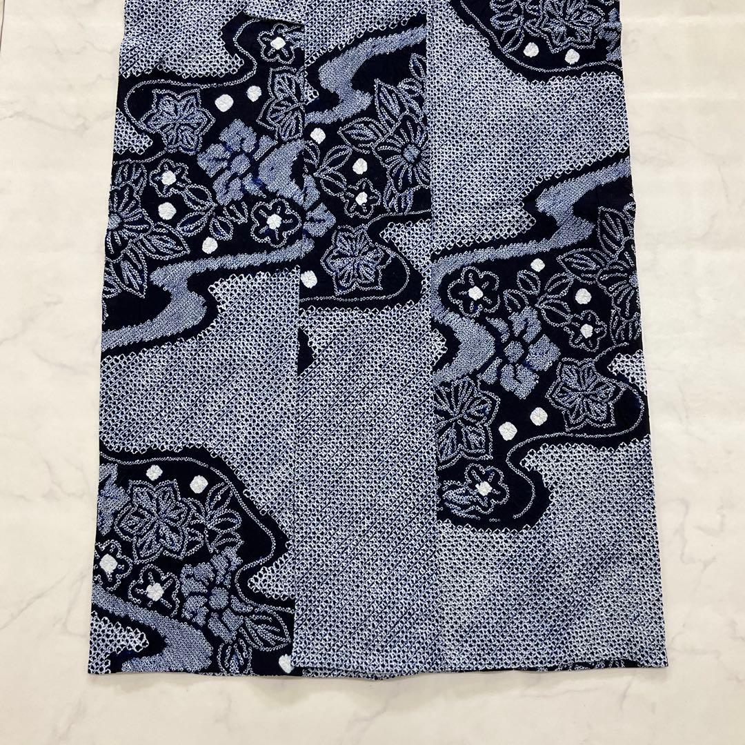 厳選◆夏物浴衣◆未使用同然◆素晴らしい三浦絞り有松絞り◆仕付◆裄64.5丈155