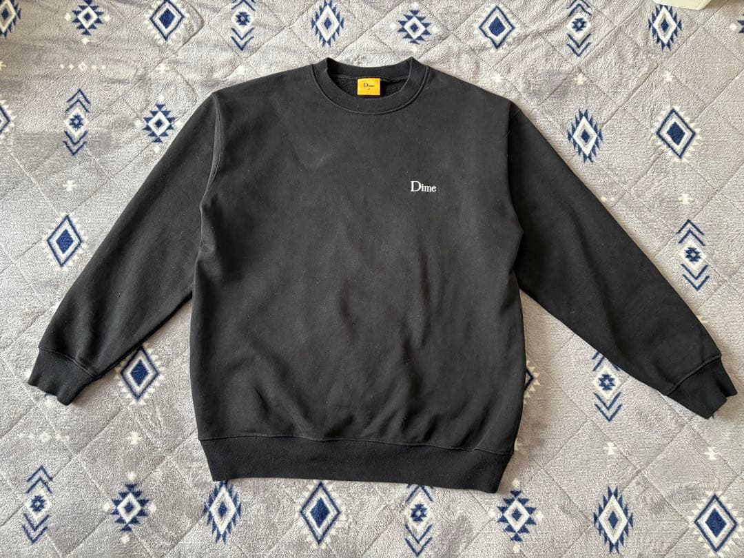 Dime ブラック クルーネックスウェット M