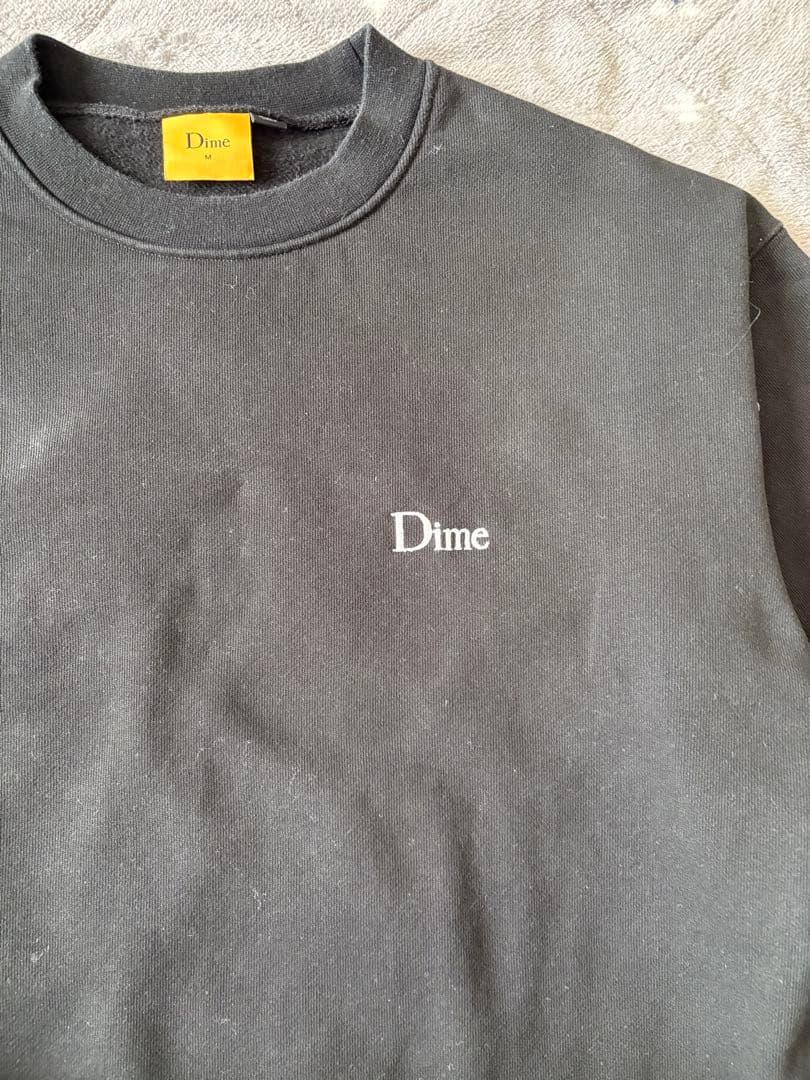 Dime ブラック クルーネックスウェット M