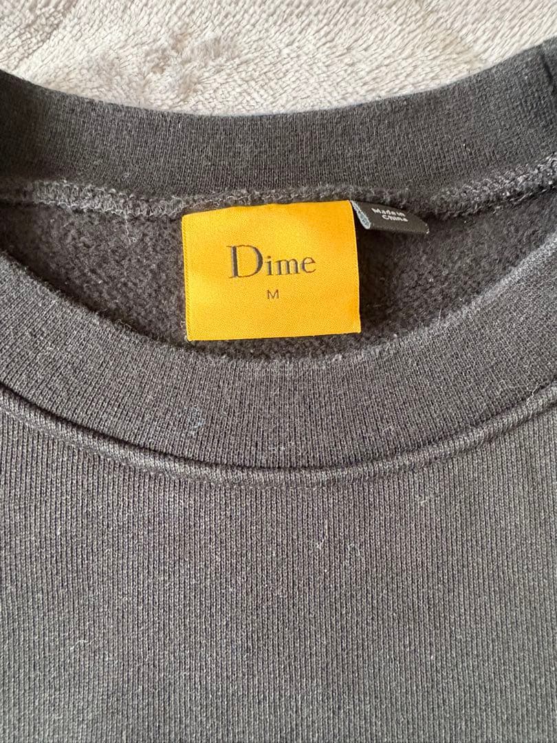 Dime ブラック クルーネックスウェット M