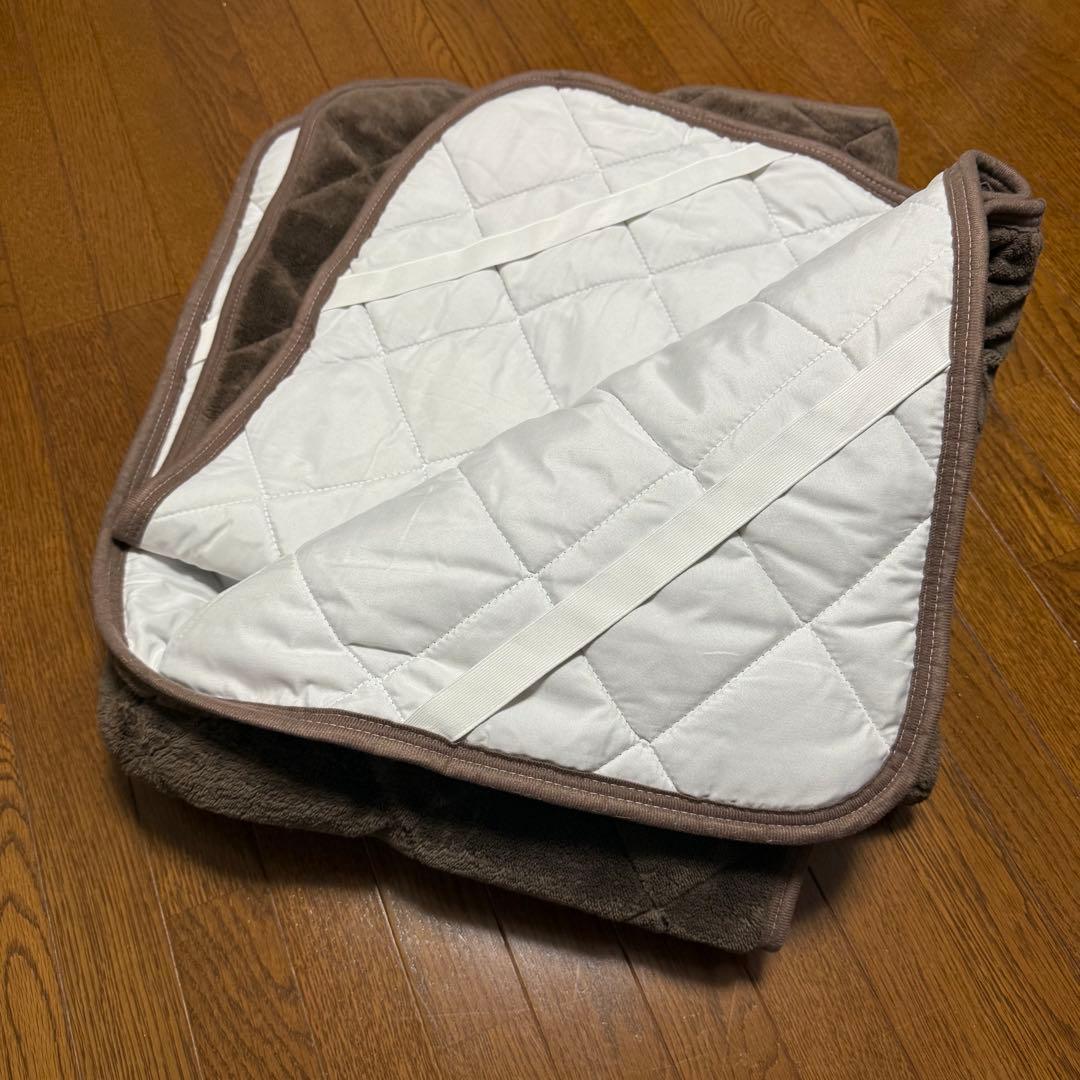 ひな暖敷きパッド シングル ローズピンク、マロンブラウン