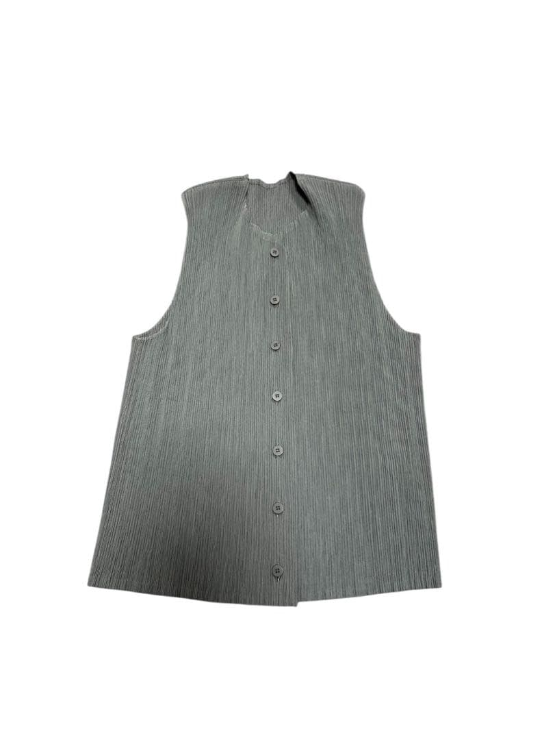 美品 ISSEY MIYAKE ベスト グレー M