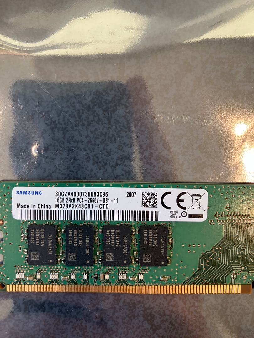 SAMSUNG　DDR4 PC4-2666V　16GB 2枚セット 計32GB