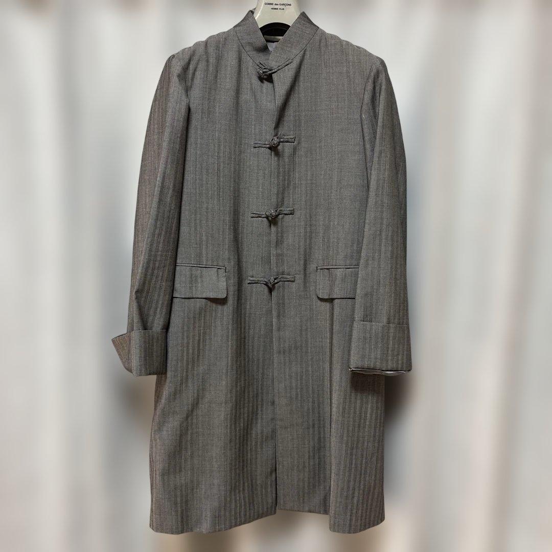 コムデギャルソンオムプリュス チャイナ グレー ストライプ テーラードジャケット