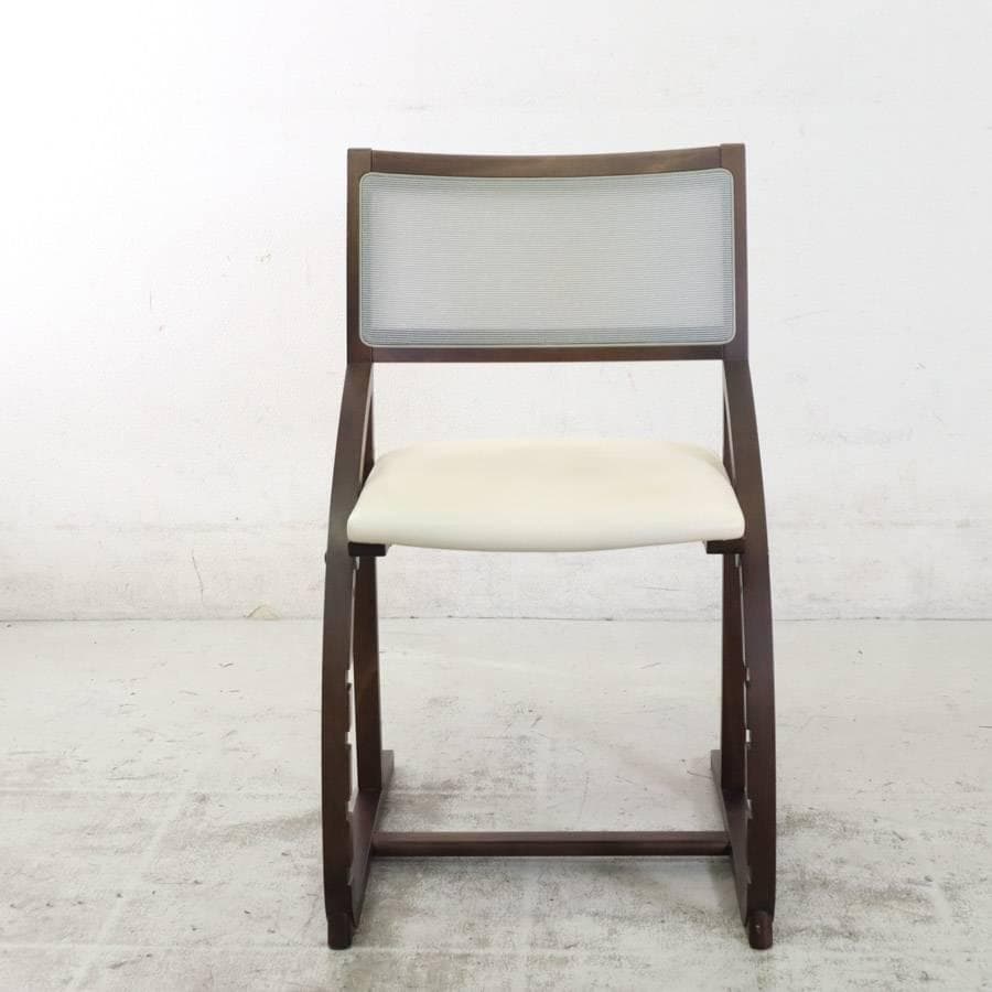 カリモク家具 デスクチェア XT2401IK ブナ材 アイボリーxモカブラウン