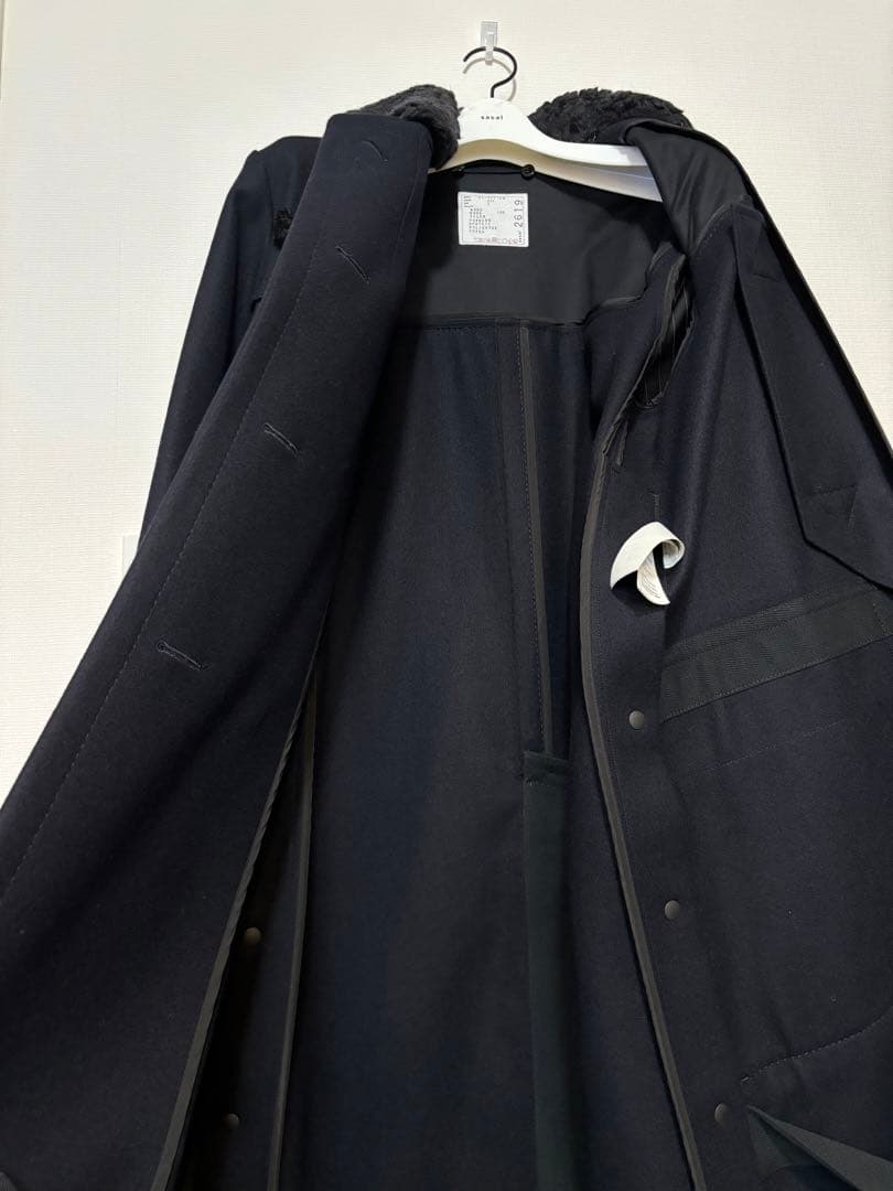 sacai 21-02619 ウールダッフルコート