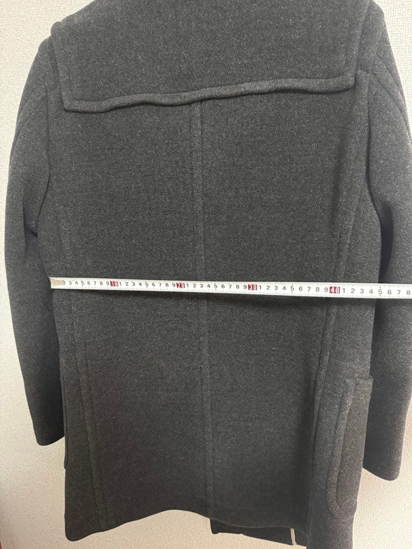 バーバリーロンドン ダッフルコート フード メガチェック　Lサイズ ダークグレー