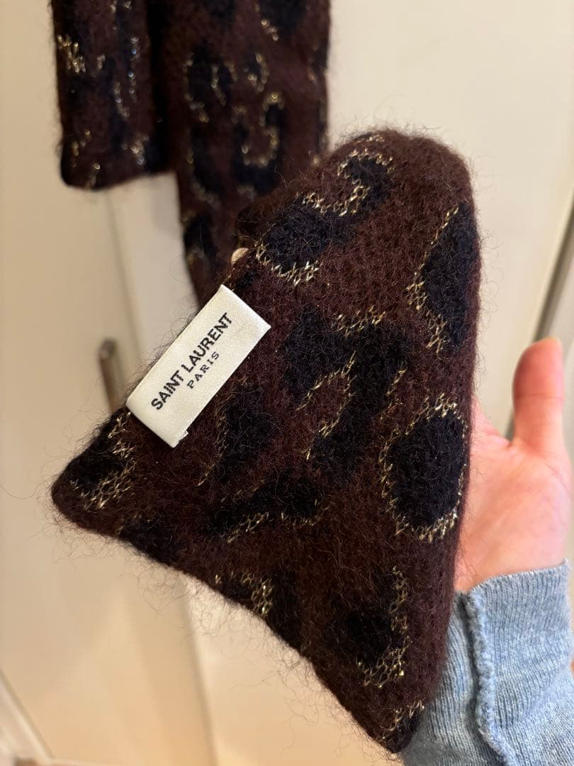 SAINT LAURENT アニマル柄ストール