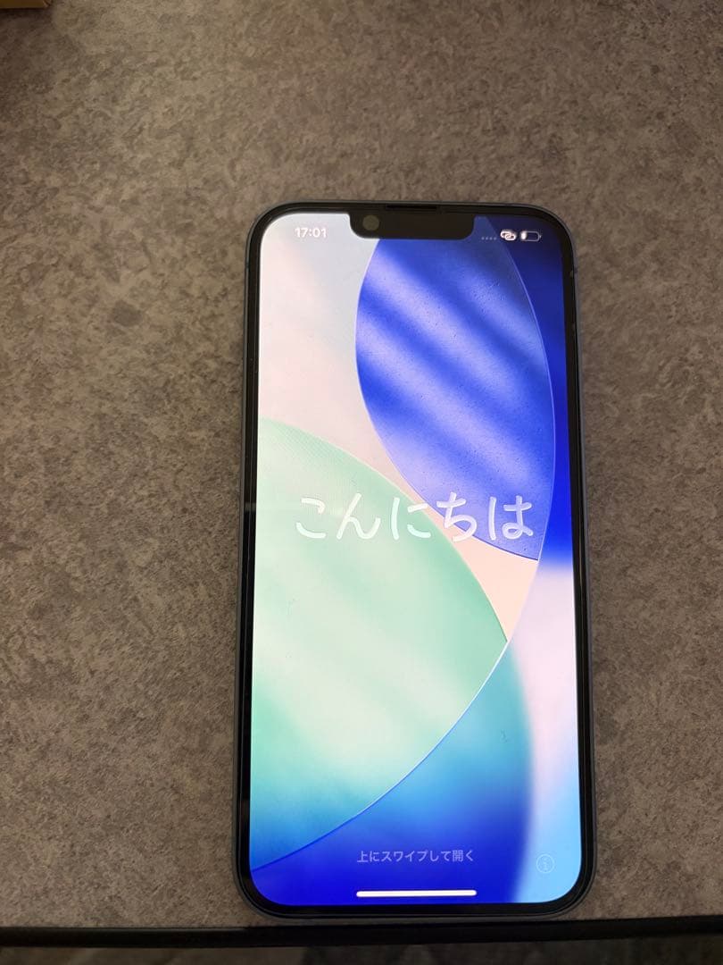 Apple iPhone ブルー 青 本体 Anker充電ケーブル付き