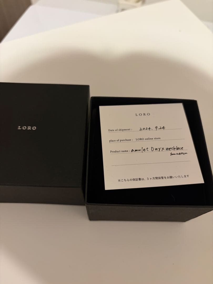 loro amulet Onyx necklace ネックレス 3mm×40cm