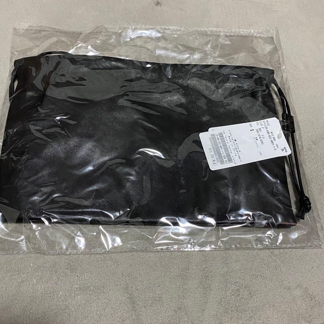plage レザーバッグ　lesTendreleatherclutch ブラック