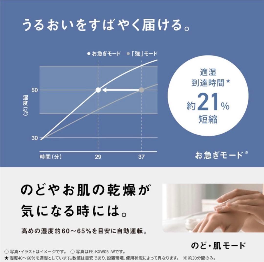 Panasonic 置き型加湿器 FE-KFW07-W