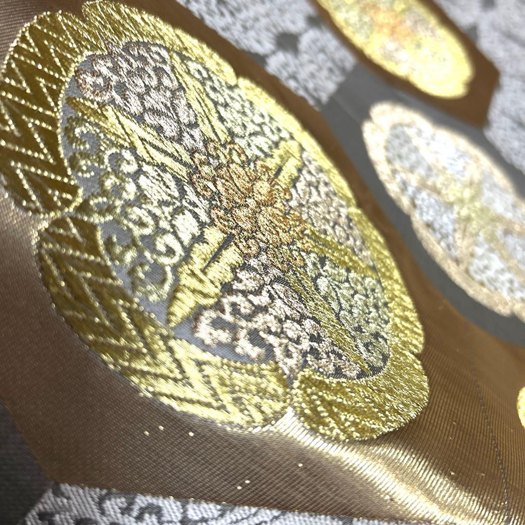 正絹　袋帯《亀甲花紋様》