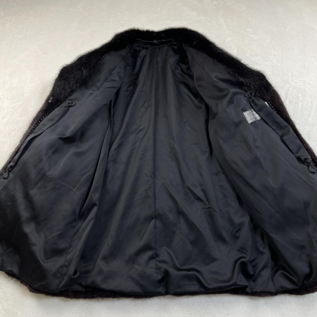 SAGA MINK　Superb Quality　毛皮コート　ダークブラウン