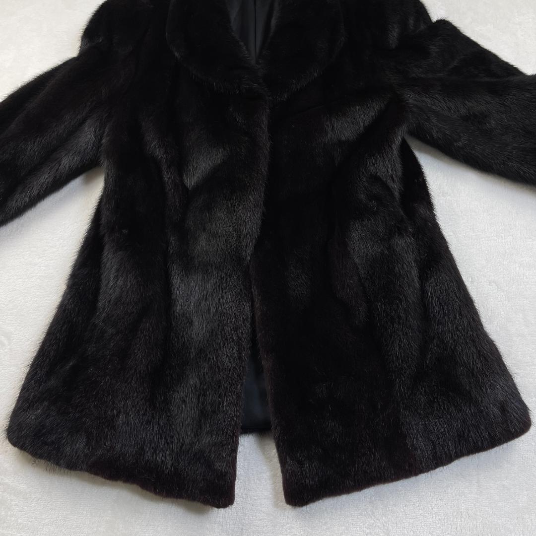 SAGA MINK　Superb Quality　毛皮コート　ダークブラウン