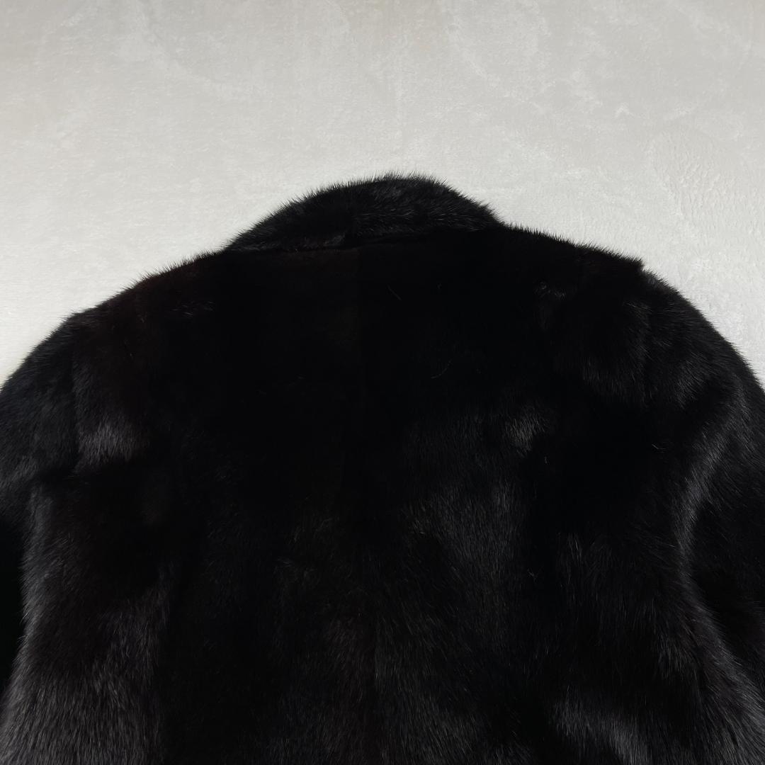 SAGA MINK　Superb Quality　毛皮コート　ダークブラウン