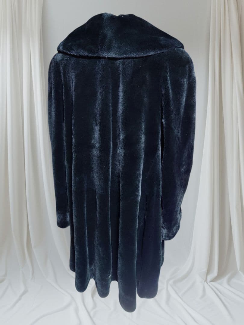 美品！サガ ロイヤル 高級 Aライン シェアードミンク コート ブラック L