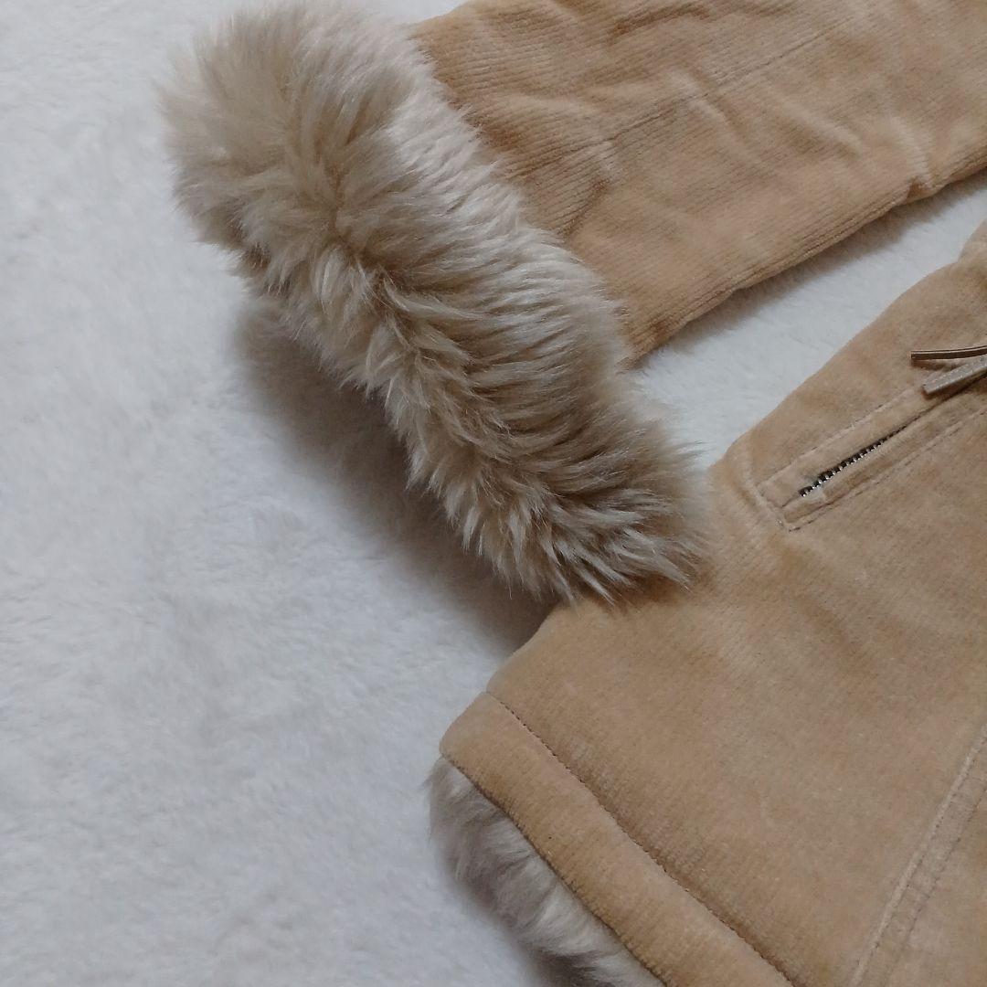 BURBERRY BLUE LABEL♪コーデュロイコート　ファー　キルティング