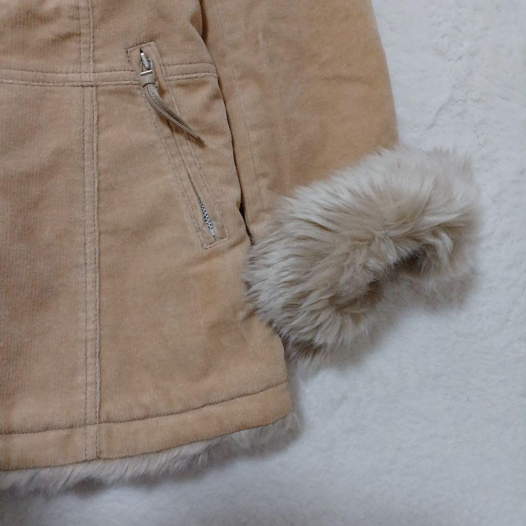 BURBERRY BLUE LABEL♪コーデュロイコート　ファー　キルティング