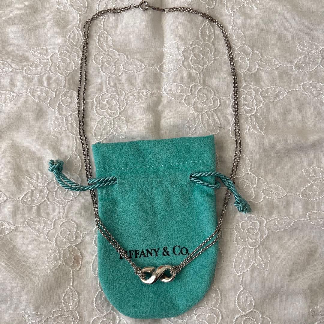 Tiffany ネックレス　インフィニティ　ダブルチェーン　シルバー925