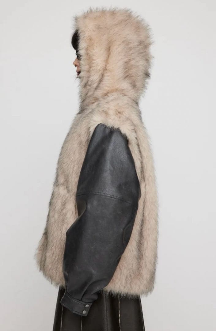 LAGUA GEM ラグアジェム　2WAY FAUX ファーブルゾン　アイボリー