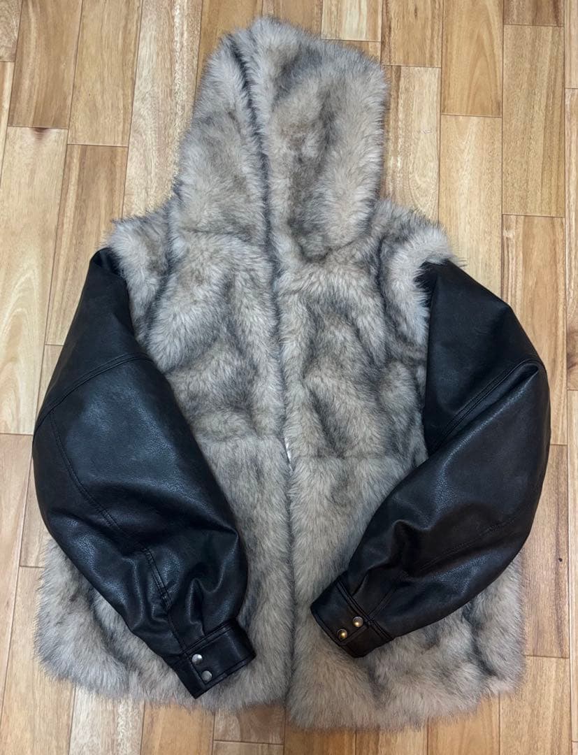 LAGUA GEM ラグアジェム　2WAY FAUX ファーブルゾン　アイボリー