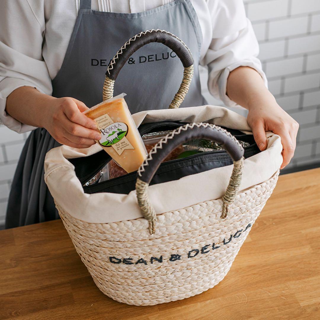 DEAN&DELUCA×BEAMS COUTURE保冷バッグ付きカゴバッグ 大