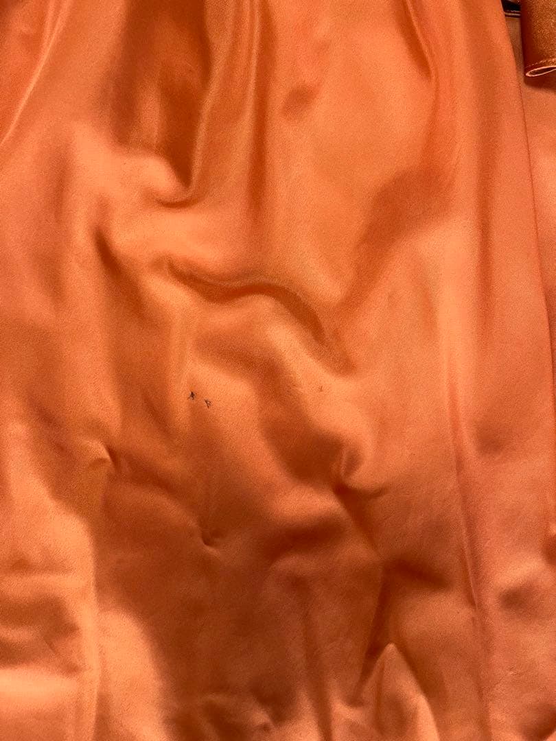 【美晴ドレス】テラコッタＶネック　カラーロングドレス　Ｍサイズ